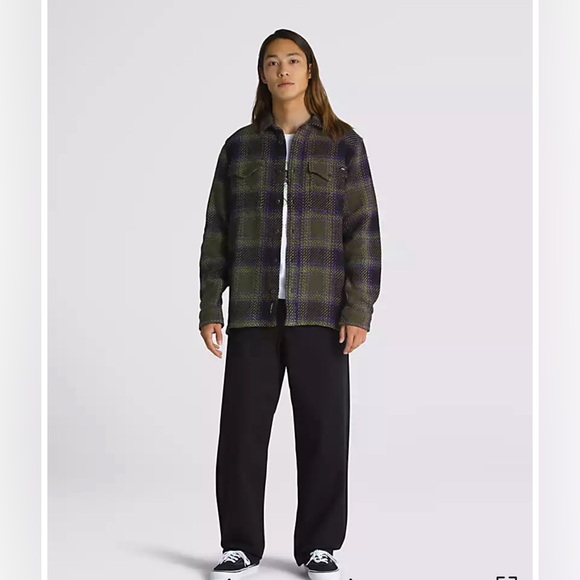 Vans Men's Saviano Plaid Button-Up Overshirt - Picture 2 of 8